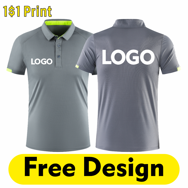 Embroidery Design Logo - Quick Dry Sports POLO Shirt Fitness