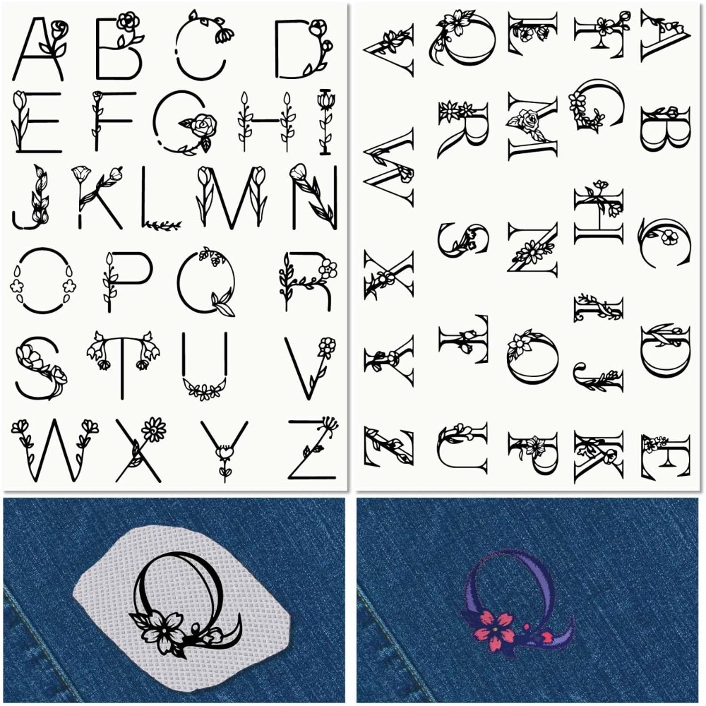 Embroidery Letter - Letter A-Z Water Soluble Embroidery Stabilizers