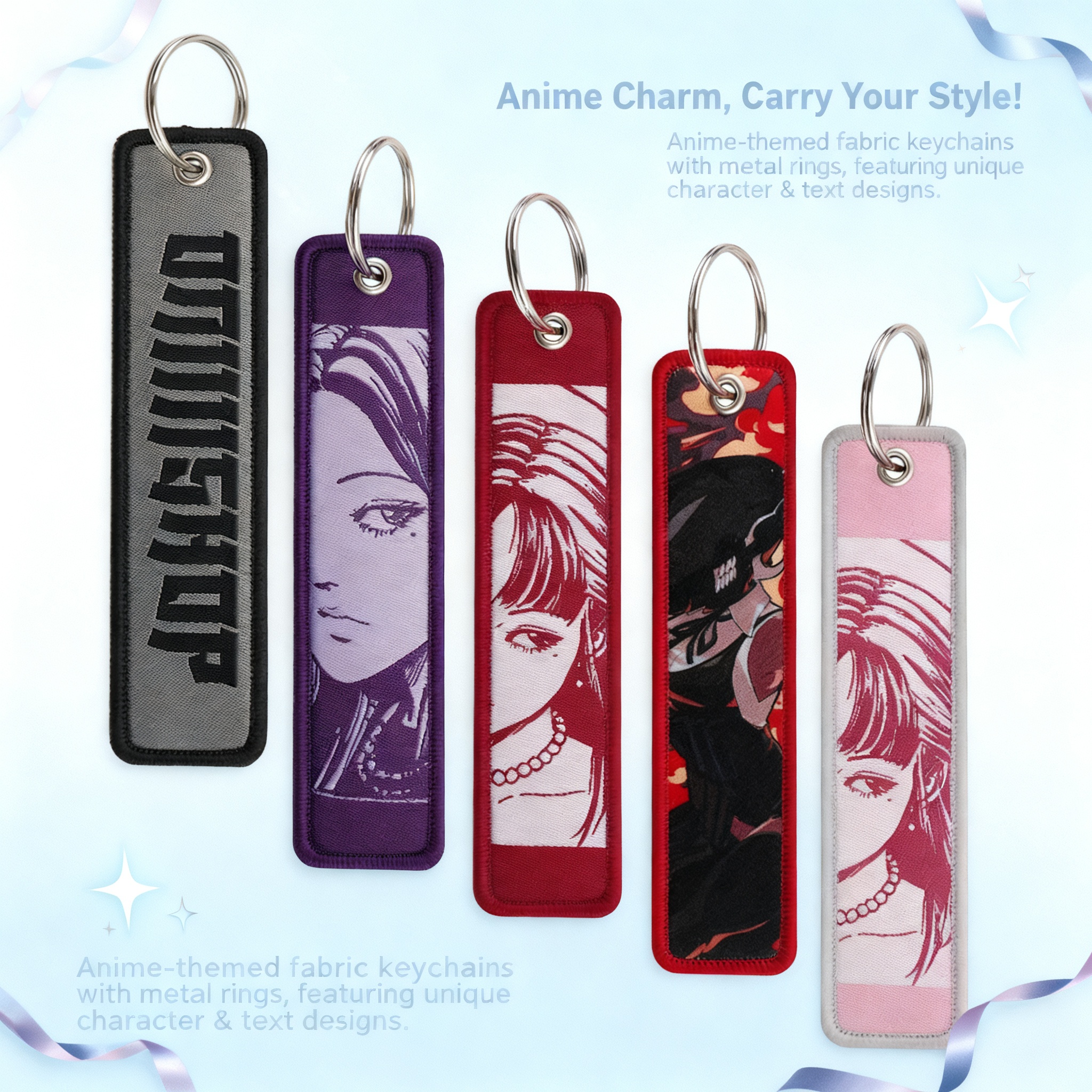 Embroidery Bag - Anime Girls Embroidery Key Fobs Cool