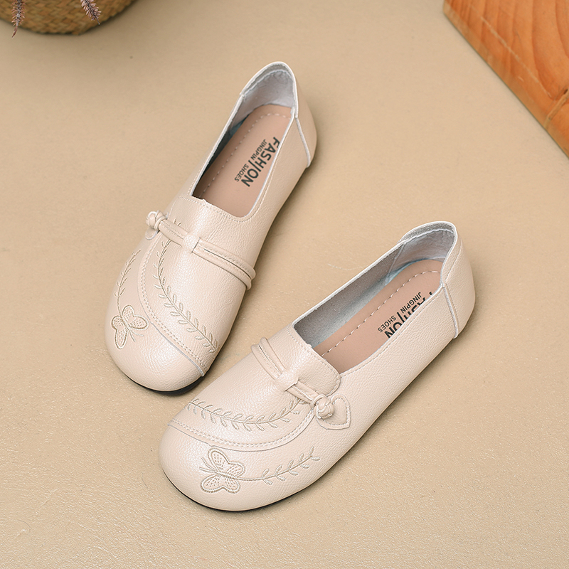 Embroidery Print - Ladies' mother's shoes, elderly shoes, slow