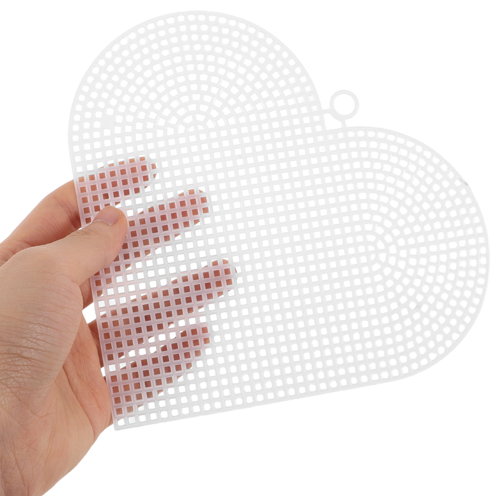 Embroidery Bag - 6Pcs Plastic Mesh Heart Shape Sheets