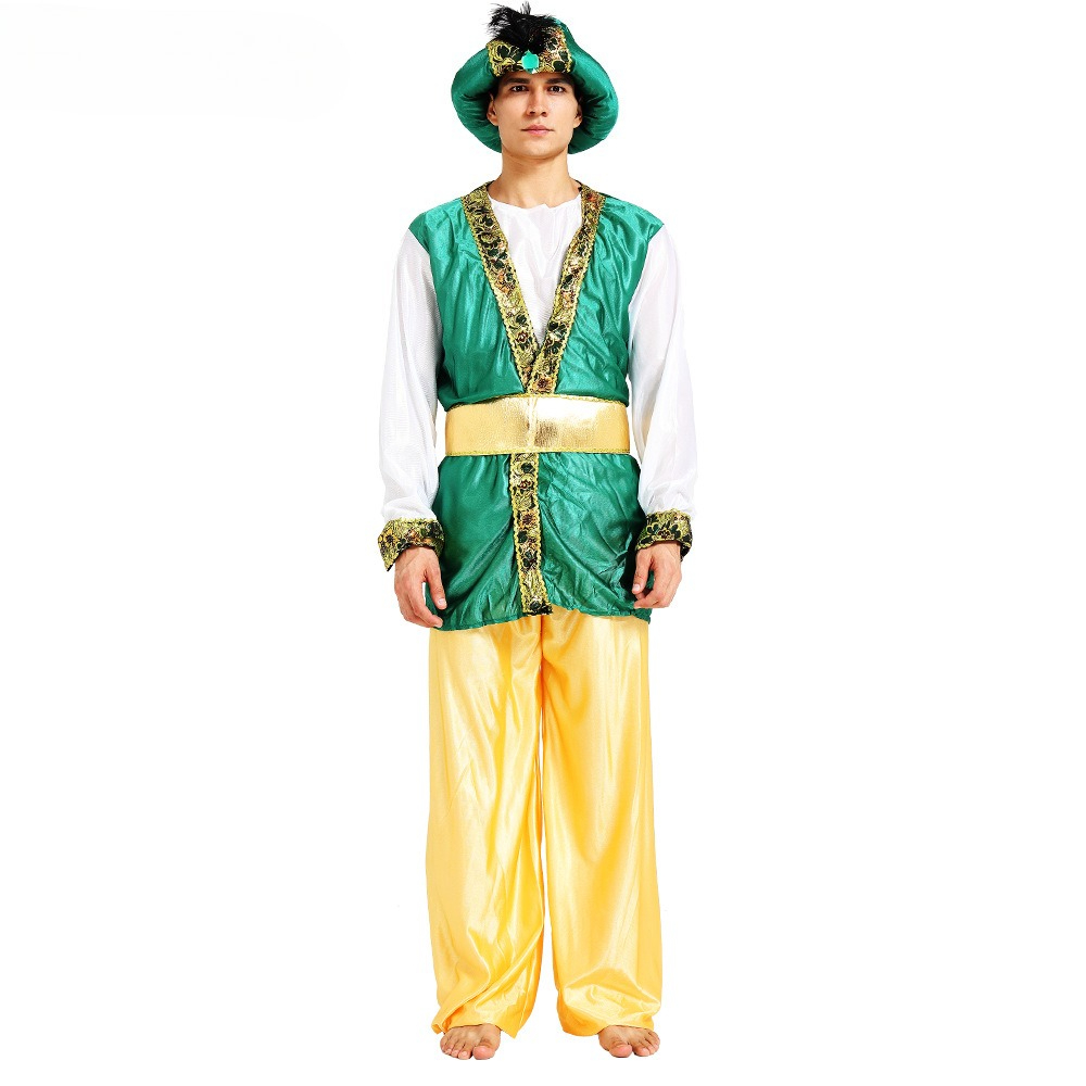 Embroidery Print - Kids Adults Arabic Prince Cosplay Muslim