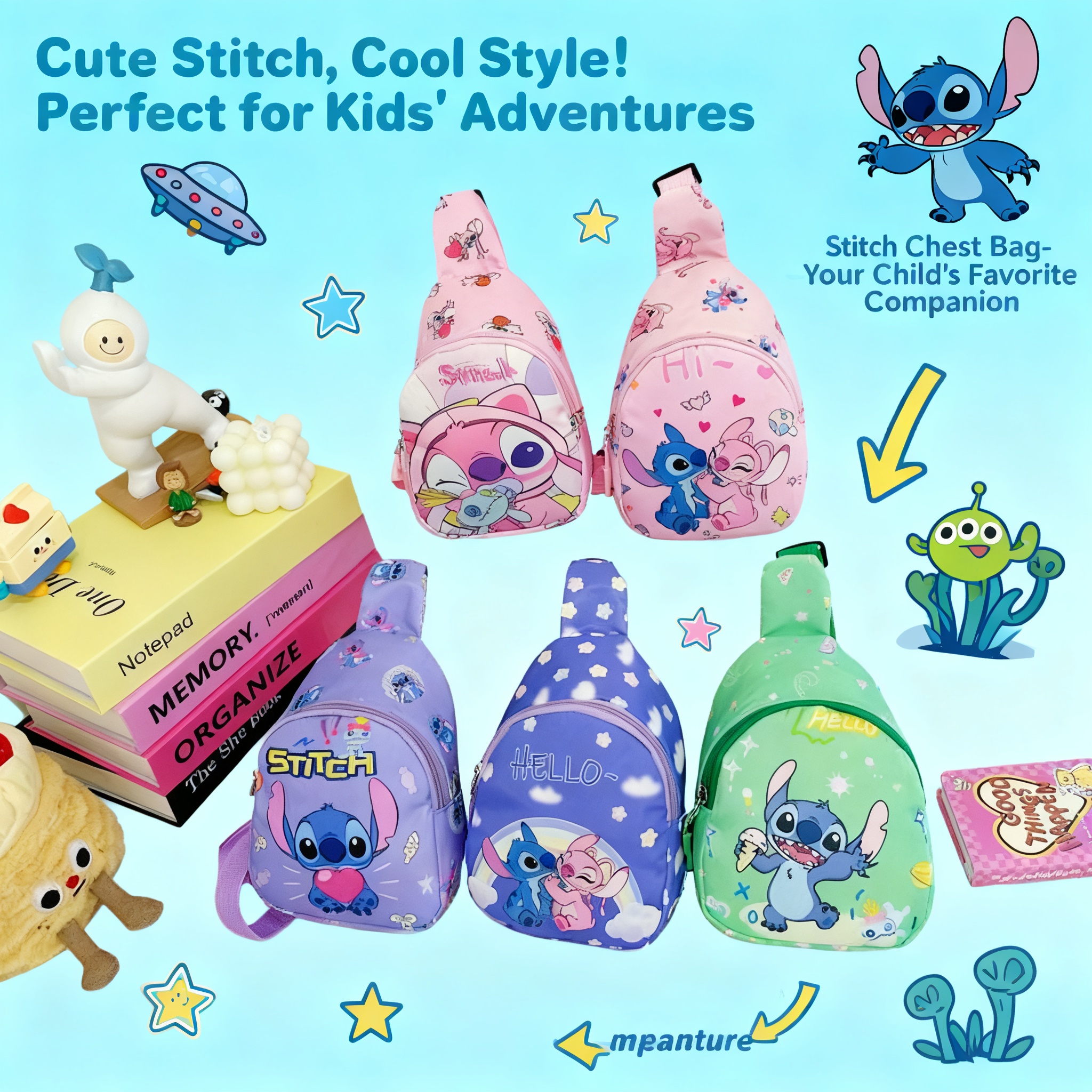 Embroidery Bag - New Stitch Angel Sling Chest Bag
