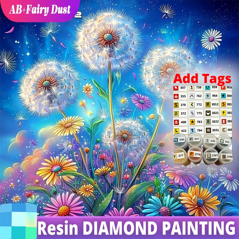 Resin Fairy Dust AB 5D Diamond – Embroidery Daisy Flower Bewertung und Preis