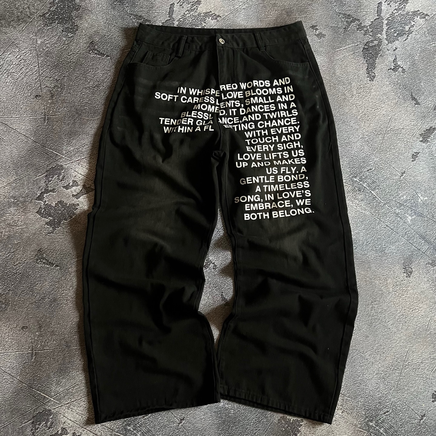 American Pattern Letter Jeans  – Embroidery Print Bewertung und Preis