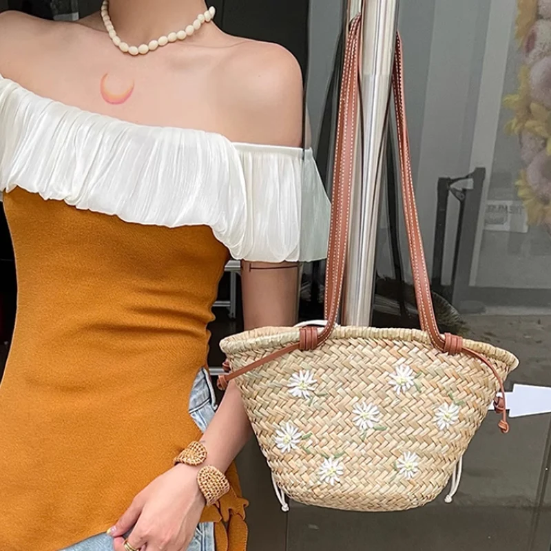 Casual Natural Straw Shoulder  – Embroidery Bali Bewertung und Preis