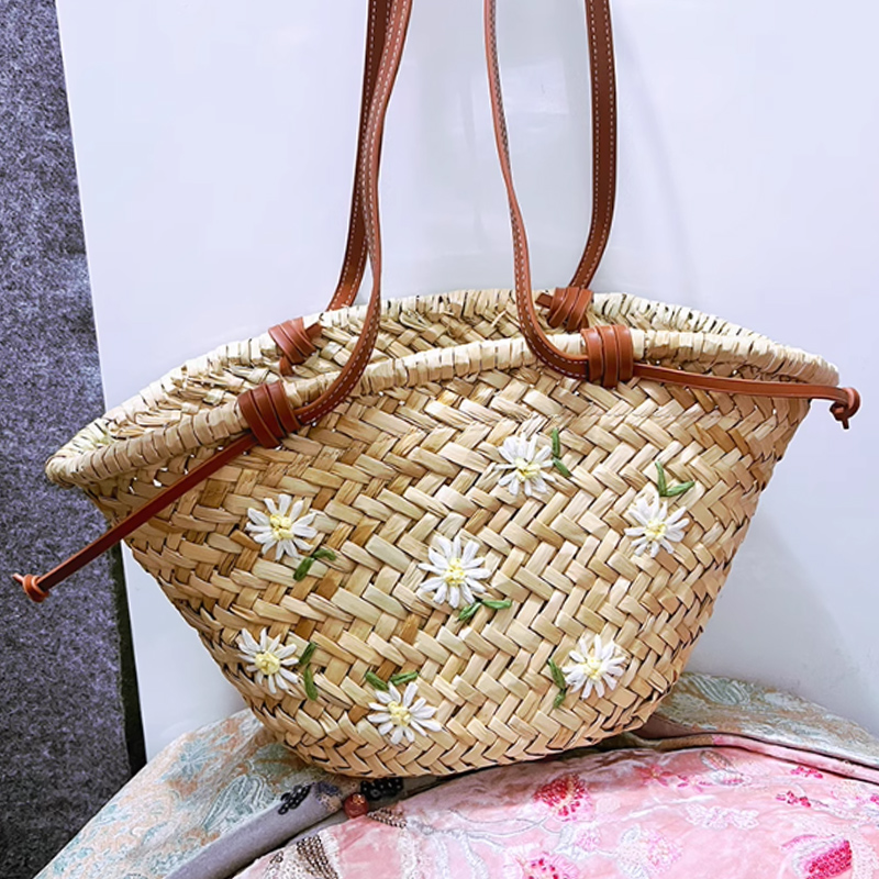 Casual Natural Straw Shoulder  – Embroidery Bali Bewertung und Preis