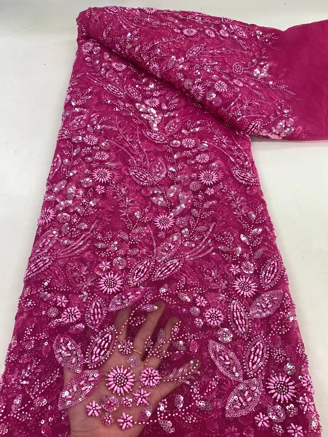 Gold French Beaded Lace Bride  – Embroidery Pashmina Bewertung und Preis