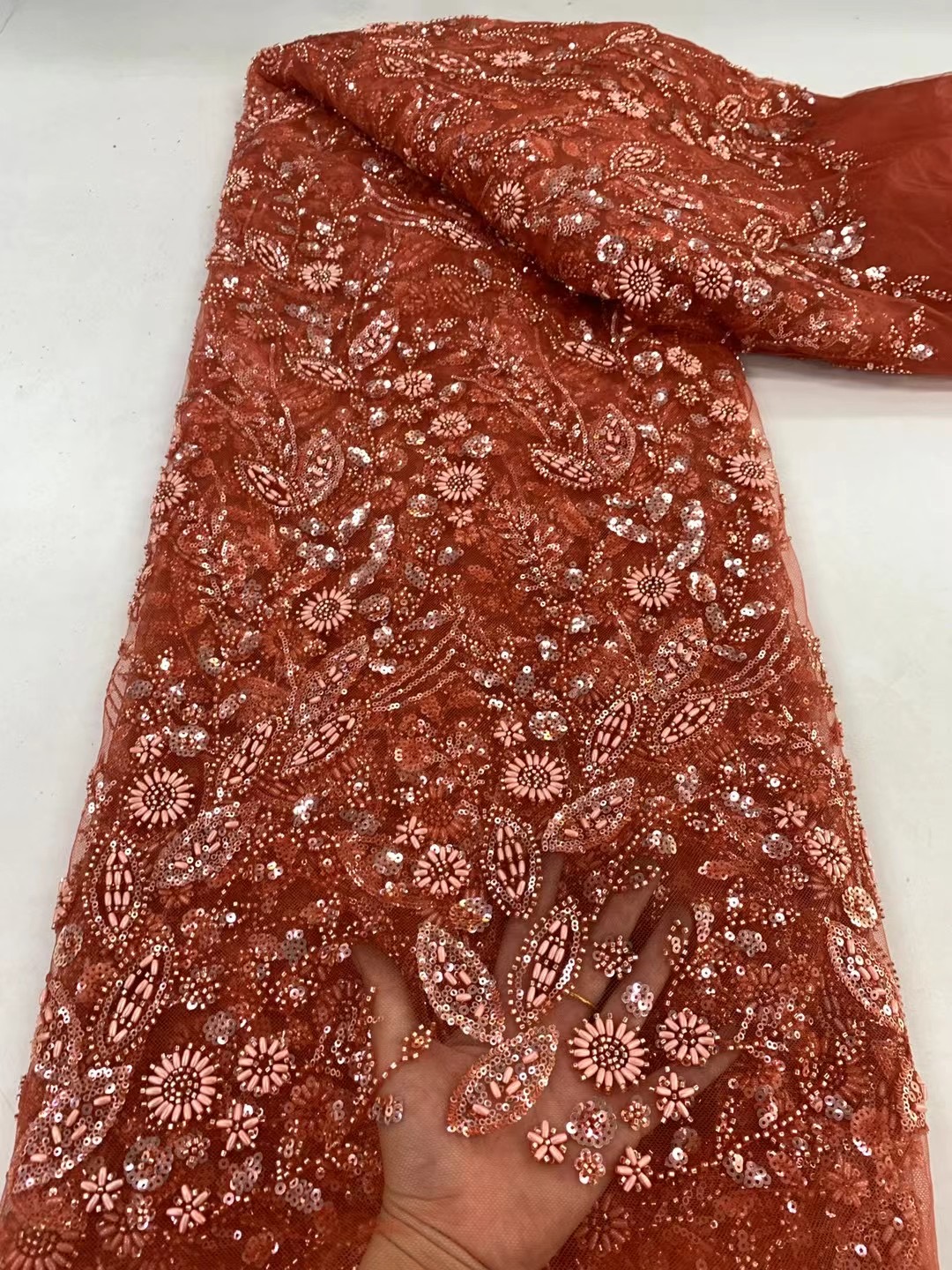 Gold French Beaded Lace Bride  – Embroidery Pashmina Bewertung und Preis