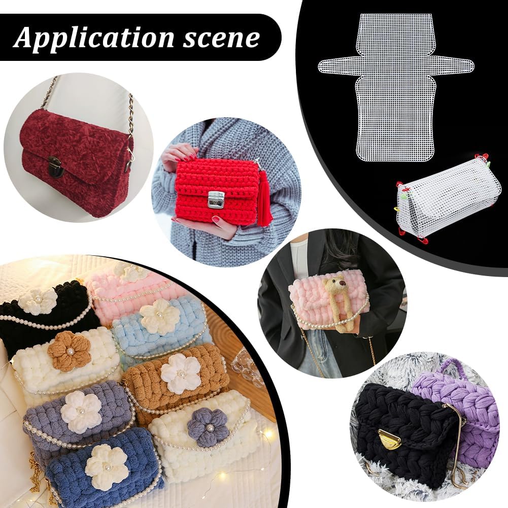 1-4Pcs Plastic Mesh Canvas She – Embroidery Bag Bewertung und Preis