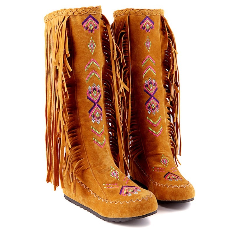 Tassel Boots Handmade Embroide – Embroidery Print Bewertung und Preis