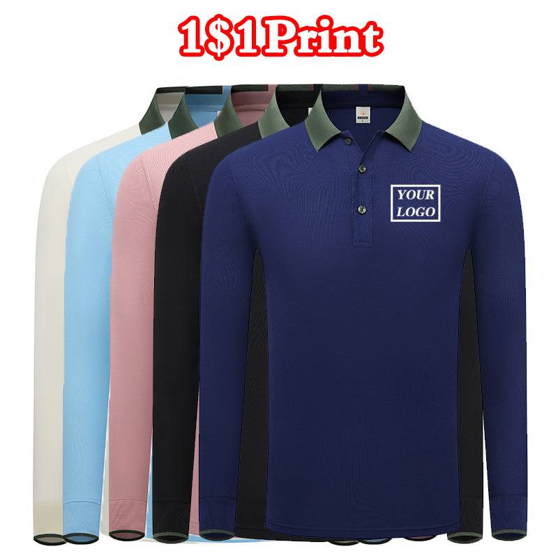Long sleeved polo shirt with c – Embroidery Design Logo Bewertung und Preis