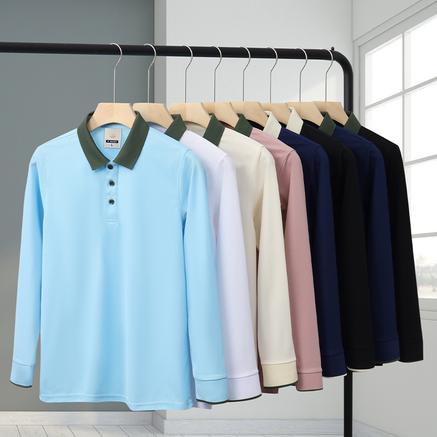 Long sleeved polo shirt with c – Embroidery Design Logo Bewertung und Preis