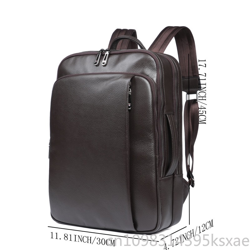 Men's Top Grain Leather Backpa – Embroidery Bag Bewertung und Preis