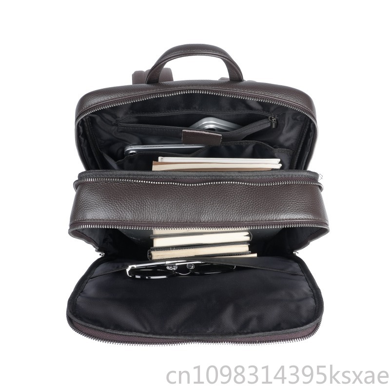 Men's Top Grain Leather Backpa – Embroidery Bag Bewertung und Preis