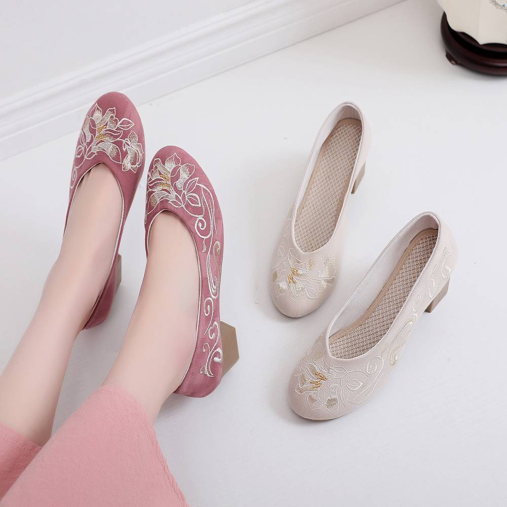 2026 Women's Wine Red & Beige  – Embroidery Print Bewertung und Preis