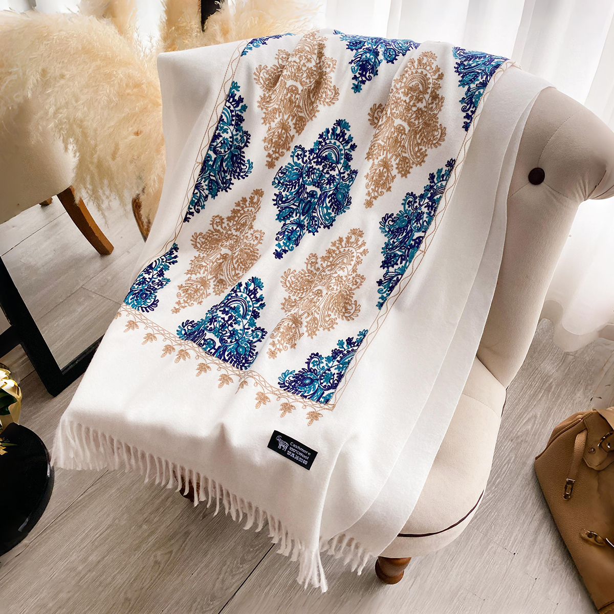 Women Fashion Winter Warm Cash – Embroidery Pashmina Bewertung und Preis