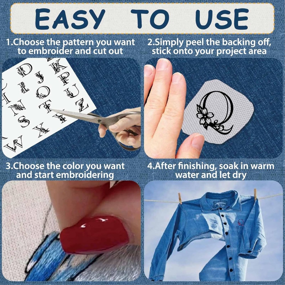 Letter A-Z Water Soluble Embro – Embroidery Letter Bewertung und Preis