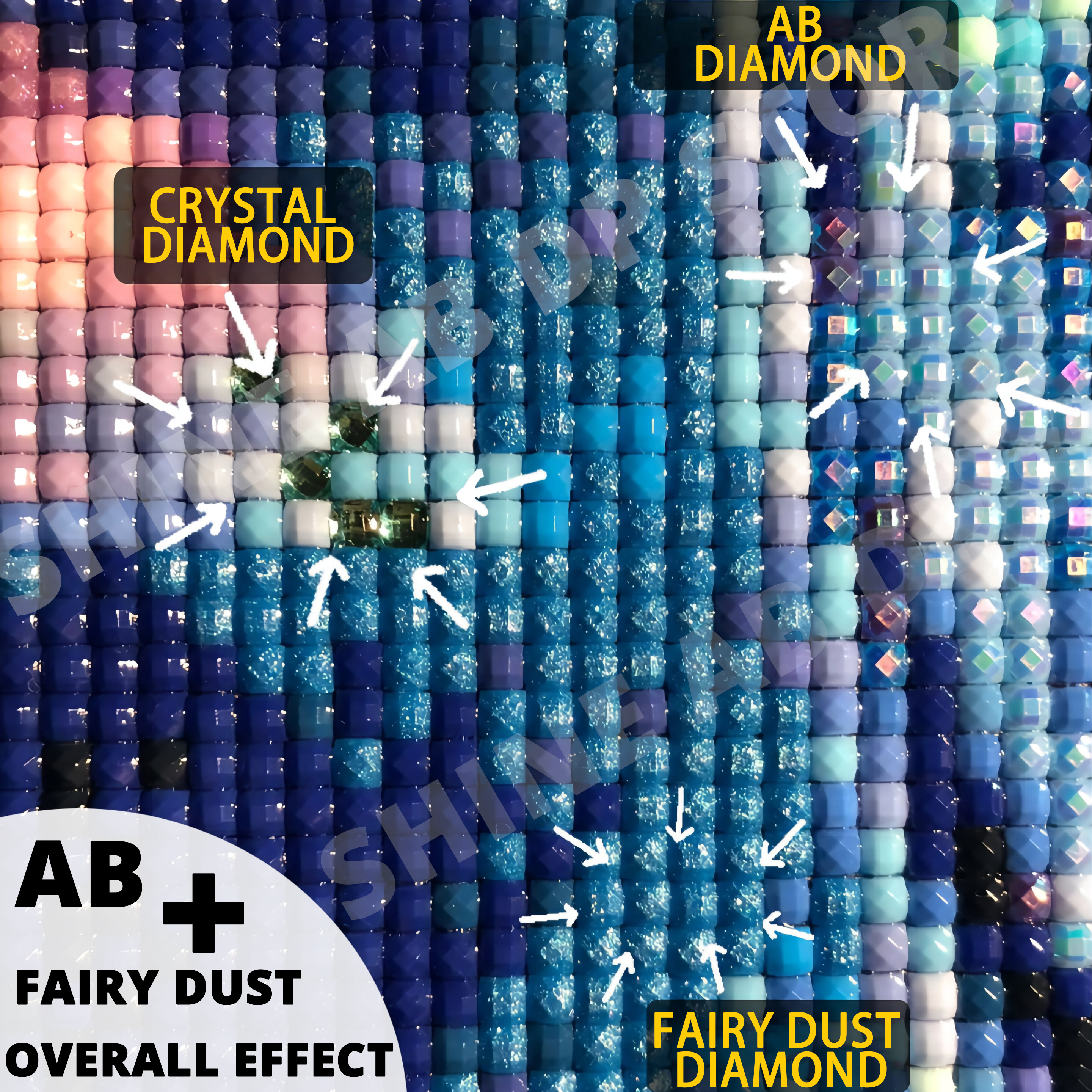 AB Fairy Dust Resin Full Squar – Embroidery Daisy Flower Bewertung und Preis