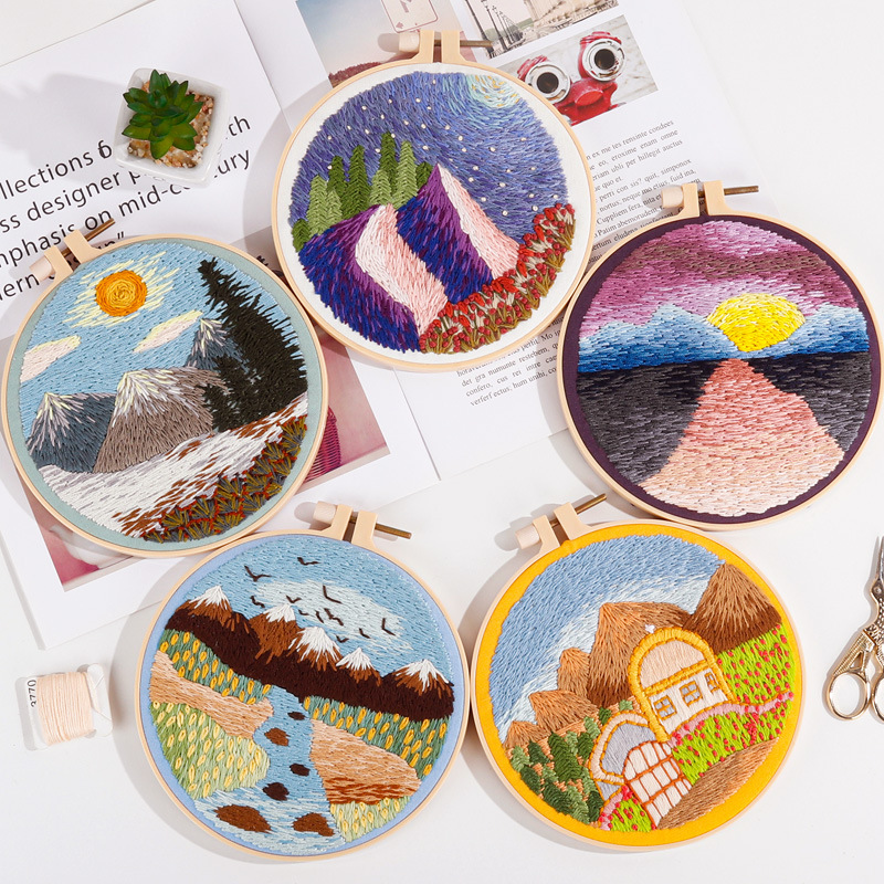 DIY Landscape Embroidery Set N – Embroidery Pashmina Bewertung und Preis