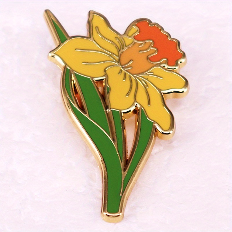 Yellow Daffodil Brooch Herbace – Embroidery Legacy Bewertung und Preis