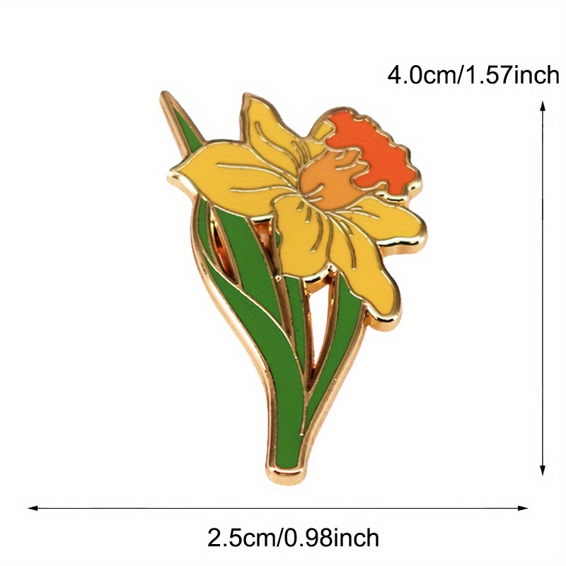 Yellow Daffodil Brooch Herbace – Embroidery Legacy Bewertung und Preis