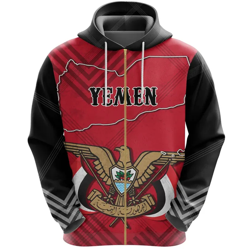 Vintage Men's Hoodie Yemen Fla – Embroidery Legacy Bewertung und Preis