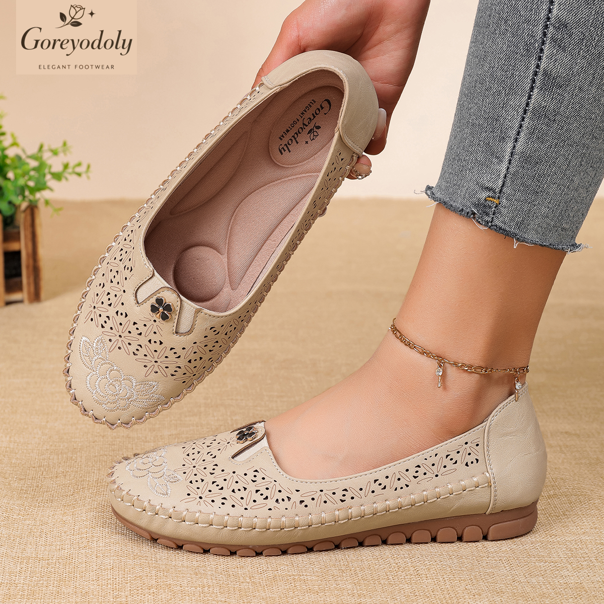 Goreyodoly women loafers flora – Embroidery Print Bewertung und Preis