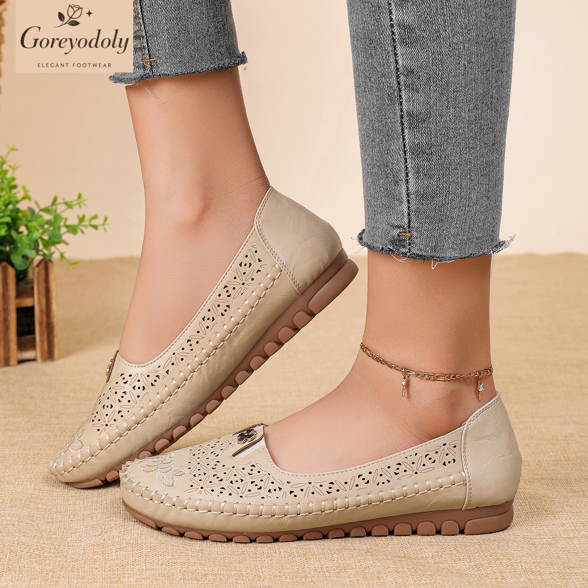 Goreyodoly women loafers flora – Embroidery Print Bewertung und Preis