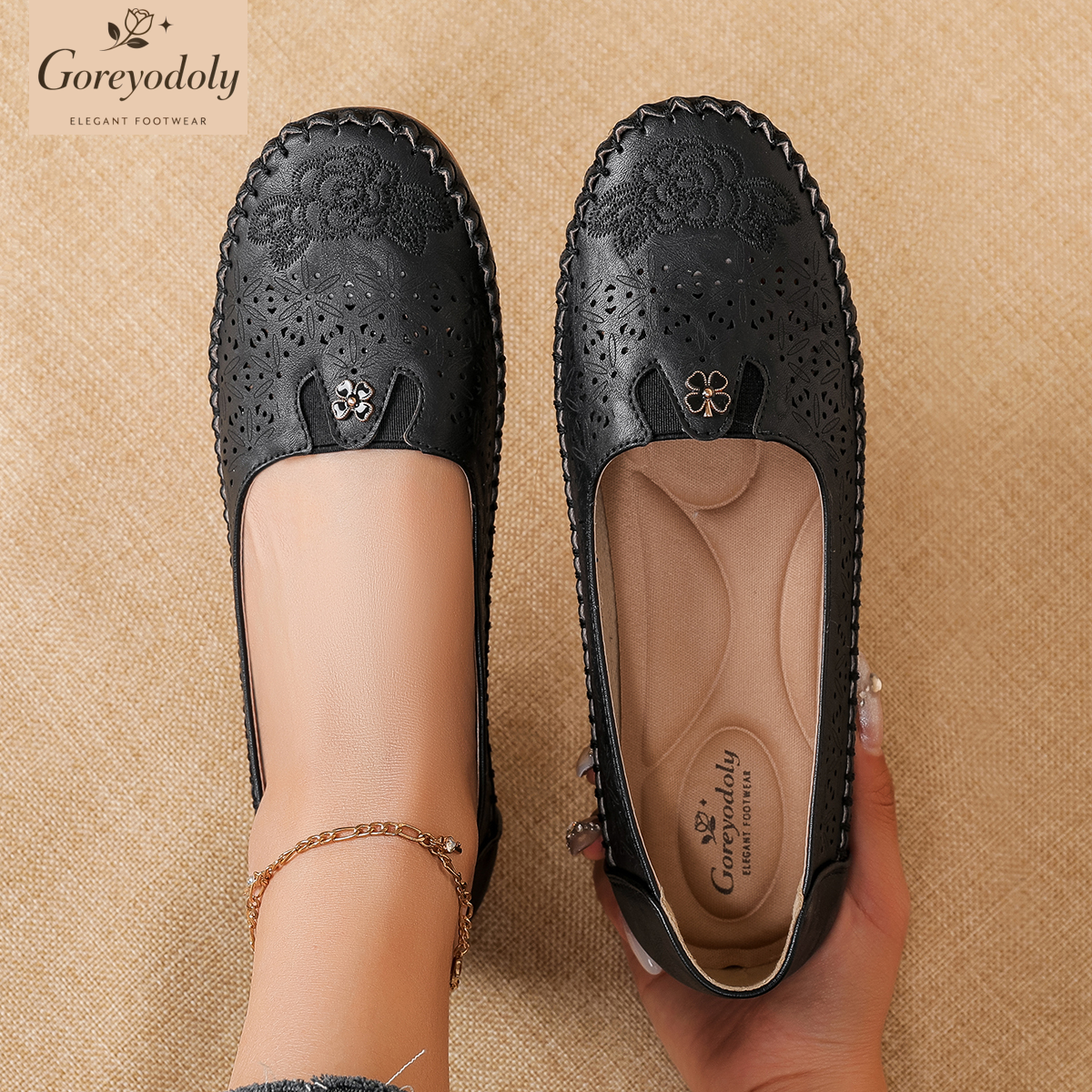 Goreyodoly women loafers flora – Embroidery Print Bewertung und Preis