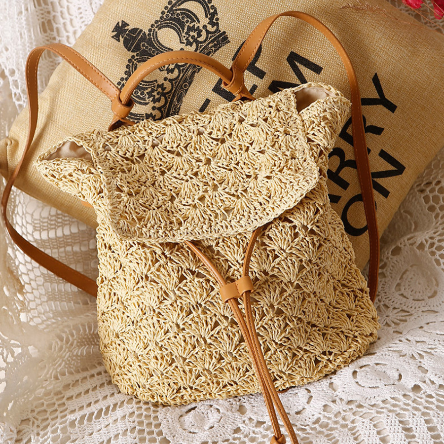 Summer's straw flip backpack n – Embroidery Bali Bewertung und Preis