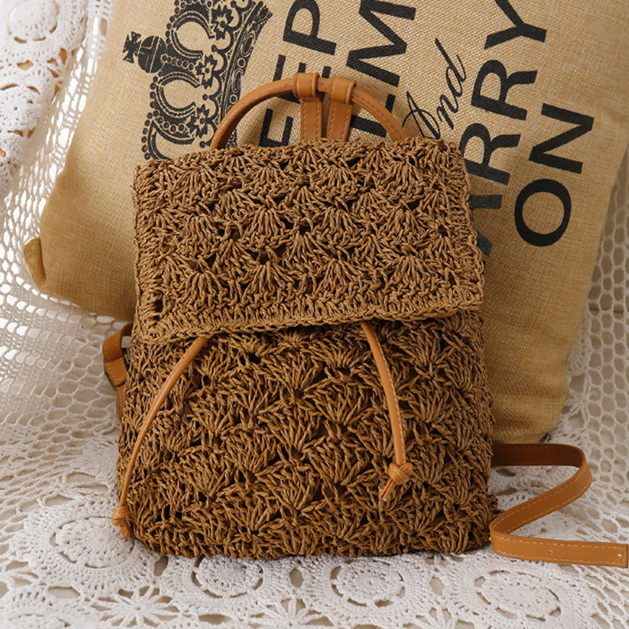 Summer's straw flip backpack n – Embroidery Bali Bewertung und Preis