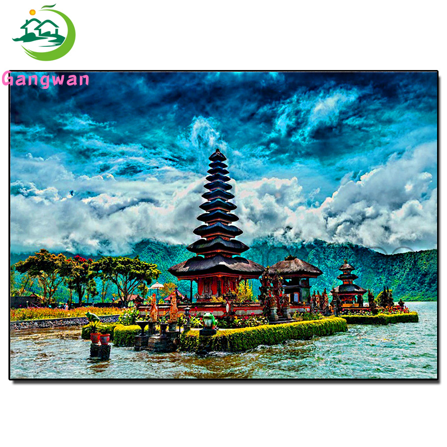scenic building diamond painti – Embroidery Bali Bewertung und Preis