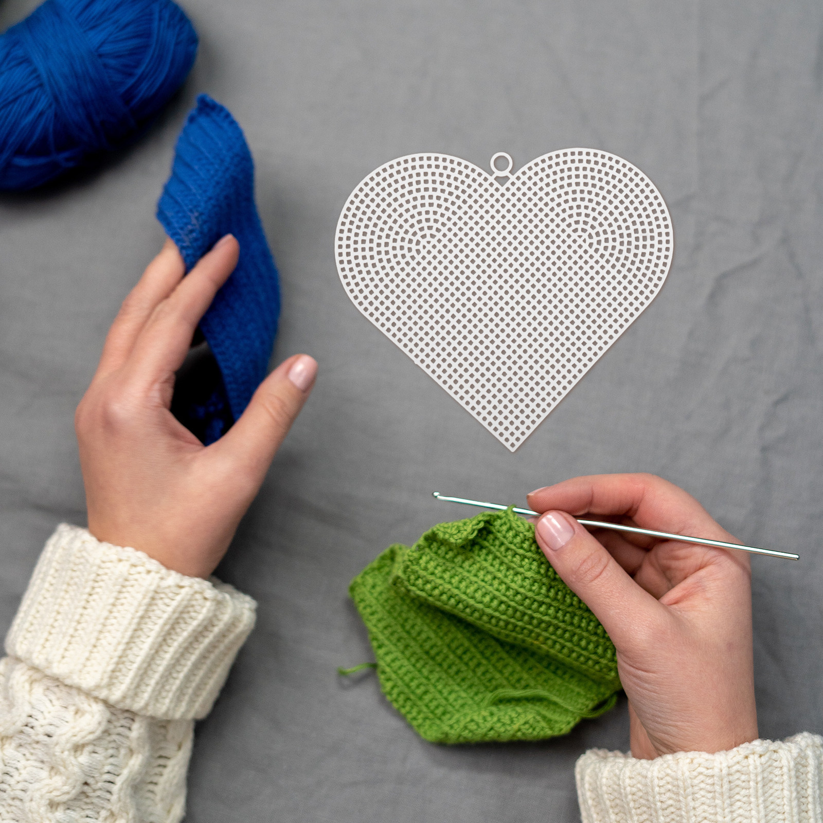6Pcs Plastic Mesh Heart Shape  – Embroidery Bag Bewertung und Preis