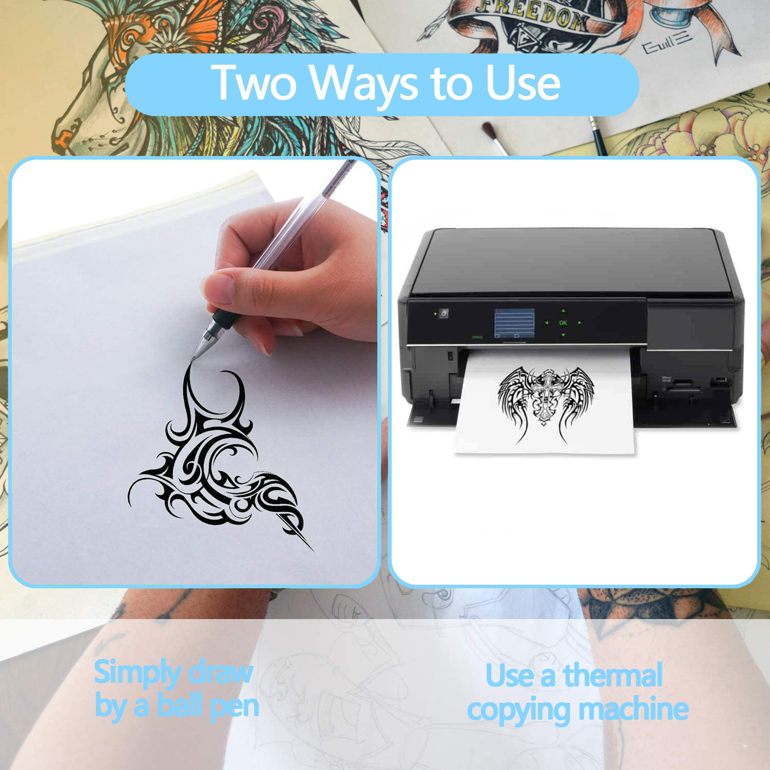 10/50/100Pcs Tattoo Transfer P – Transfer Paper Carbon Bewertung und Preis