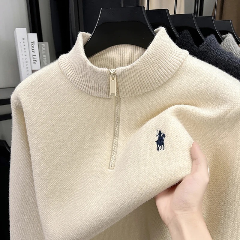 High end zipper stand up colla – Embroidery Design Logo Bewertung und Preis