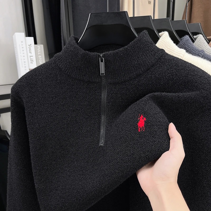 High end zipper stand up colla – Embroidery Design Logo Bewertung und Preis