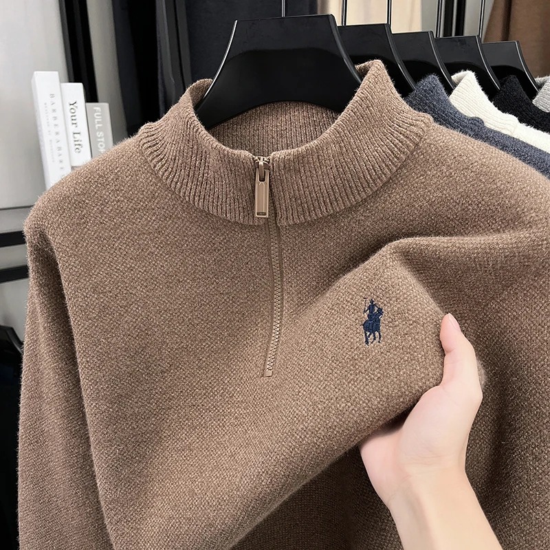High end zipper stand up colla – Embroidery Design Logo Bewertung und Preis