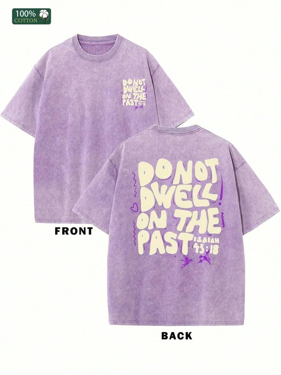 100% Cotton Washed Loose Drop  – Embroidery Letter Bewertung und Preis
