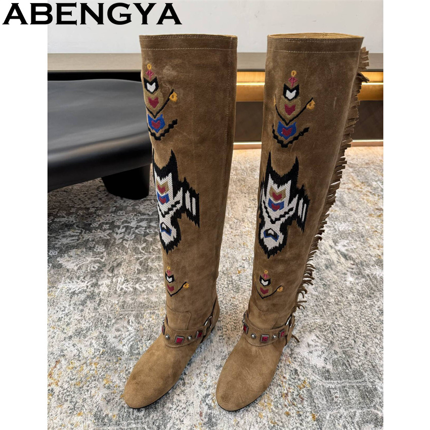 ABENGYA 2026 Winter New Knee H – Embroidery Print Bewertung und Preis