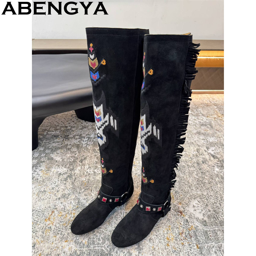 ABENGYA 2026 Winter New Knee H – Embroidery Print Bewertung und Preis