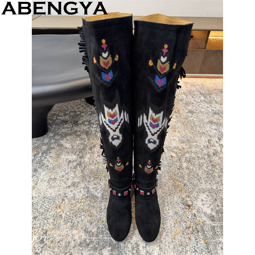 ABENGYA 2026 Winter New Knee H – Embroidery Print Bewertung und Preis