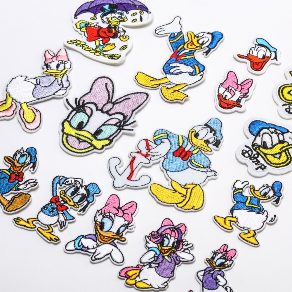 16Pcs Cartoon Donald Duck Cute – Embroidery Daisy Flower Bewertung und Preis