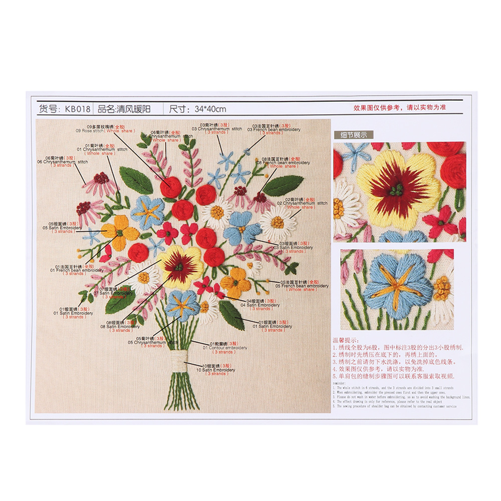 1Set DIY Embroidery Kit with F – Embroidery Pashmina Bewertung und Preis