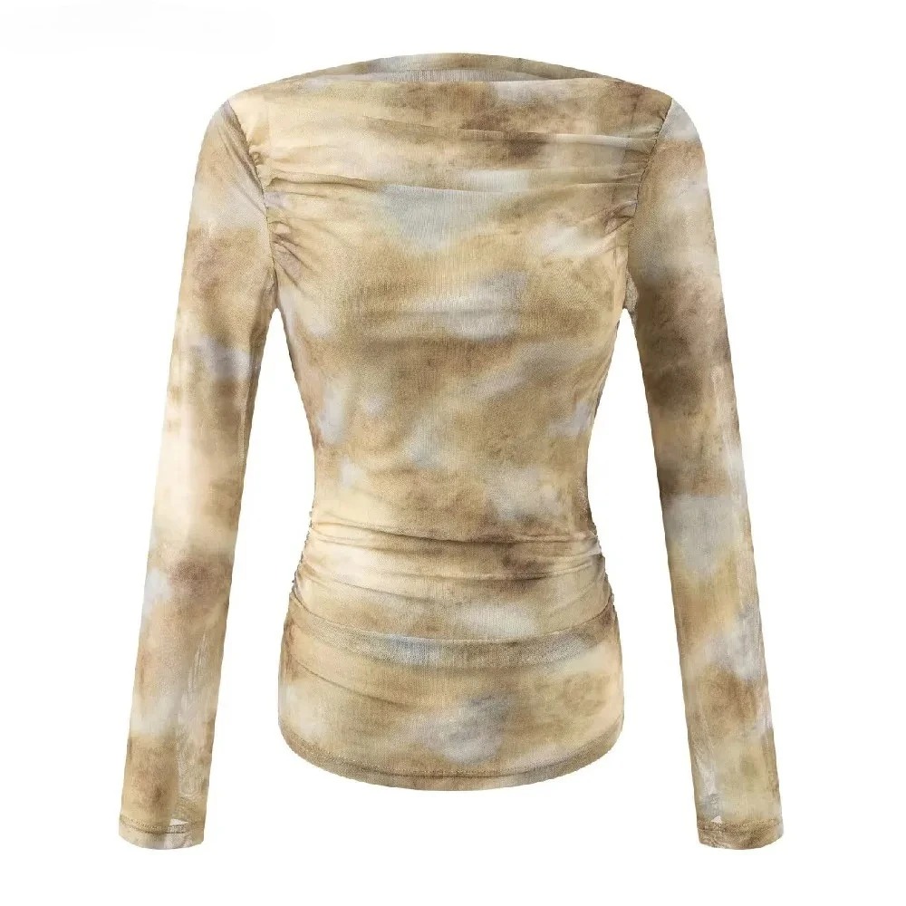 2025 Sexy Tie-Dye Print Ruched – Embroidery Print Bewertung und Preis