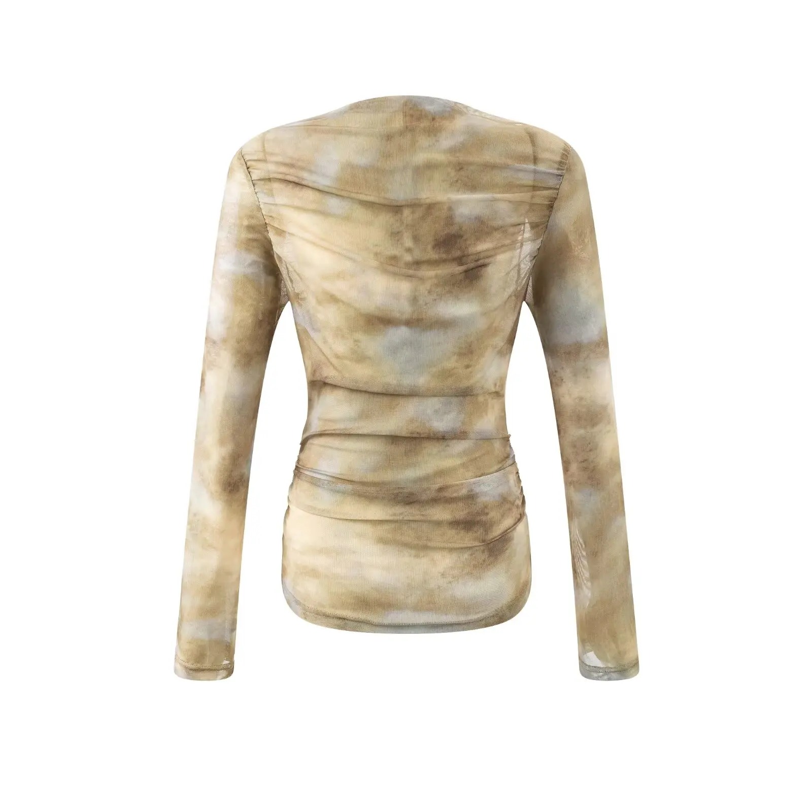 2025 Sexy Tie-Dye Print Ruched – Embroidery Print Bewertung und Preis