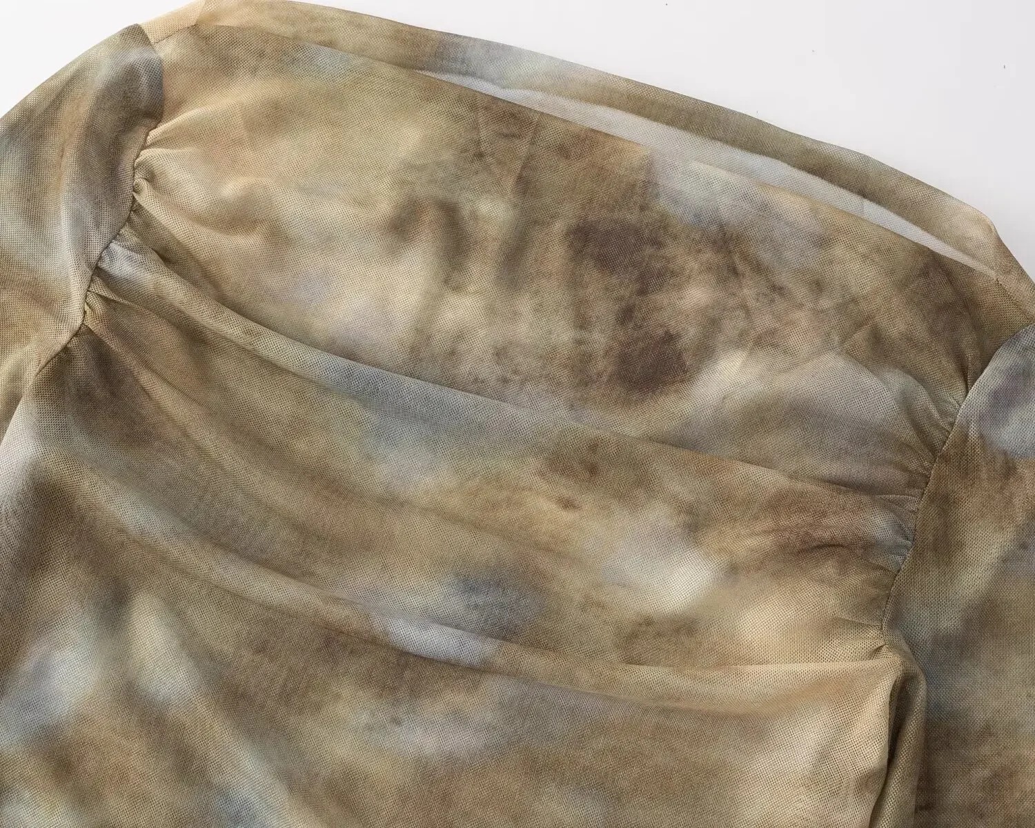2025 Sexy Tie-Dye Print Ruched – Embroidery Print Bewertung und Preis