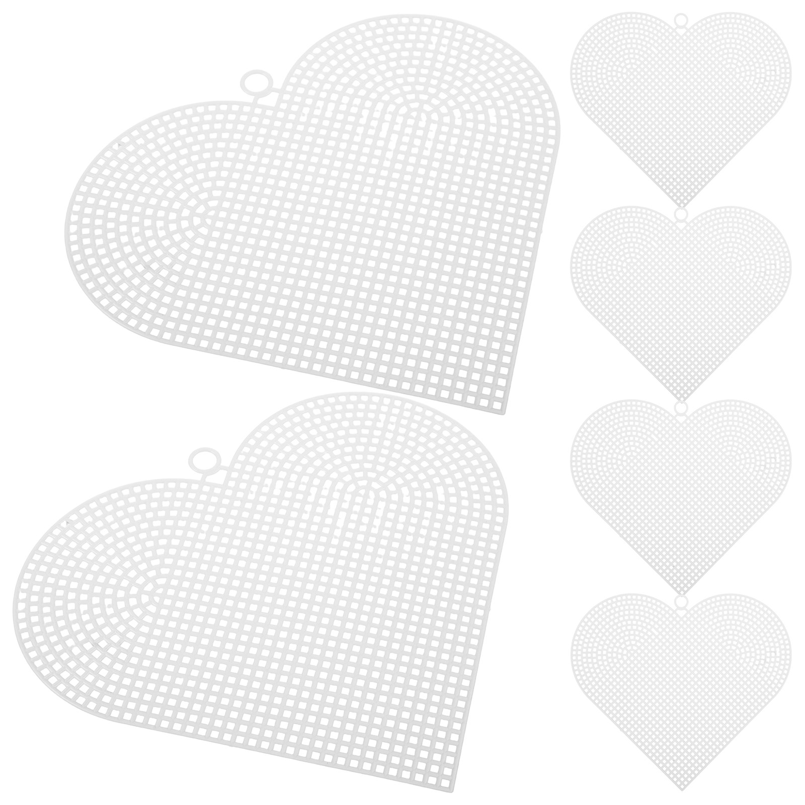 6Pcs Heart Shaped Plastic Mesh – Embroidery Bag Bewertung und Preis