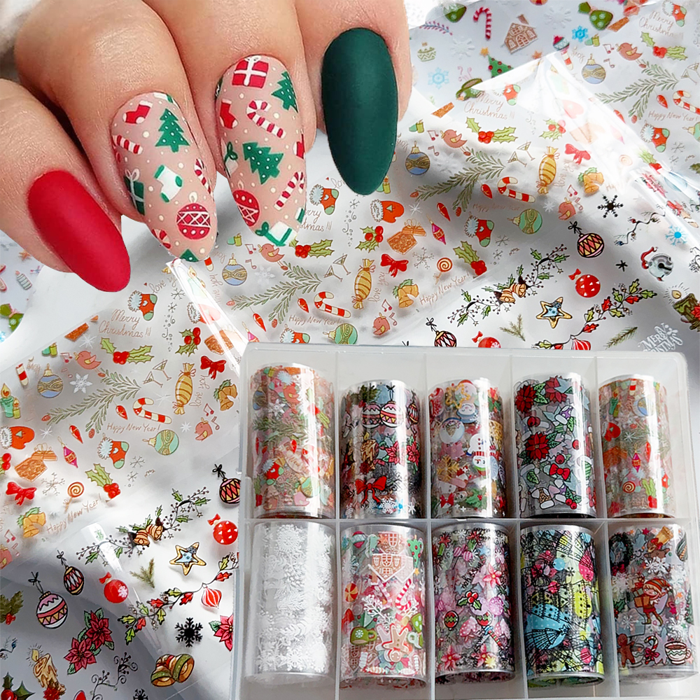 10 Rolls Christmas Nail Art Fo – Transfer Paper Carbon Bewertung und Preis