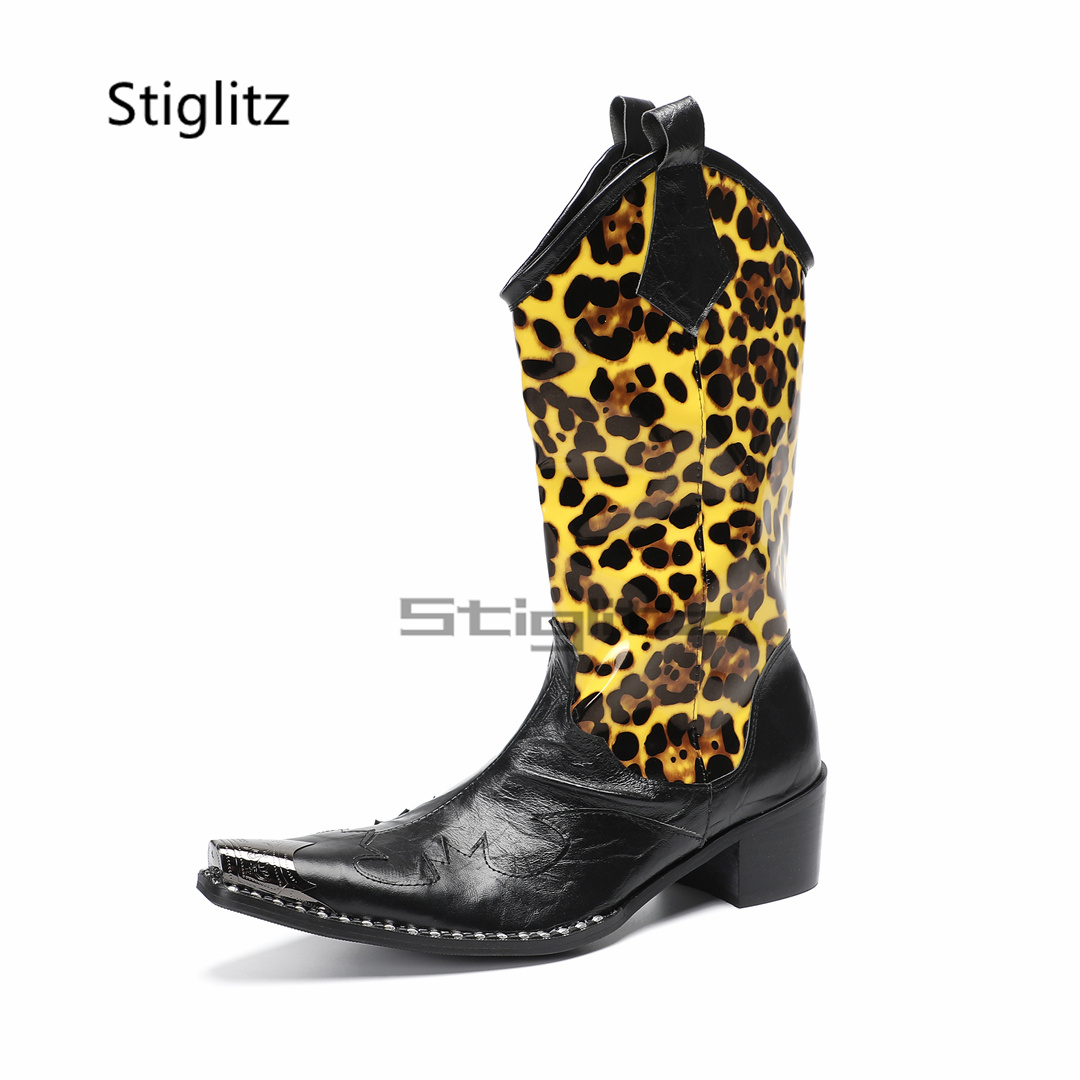 Men's Leopard Print Riding Boo – Embroidery Print Bewertung und Preis